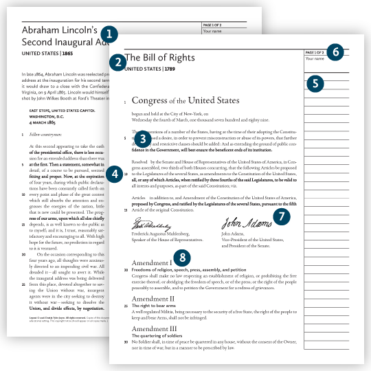 Great Documents Curriculum Series: features